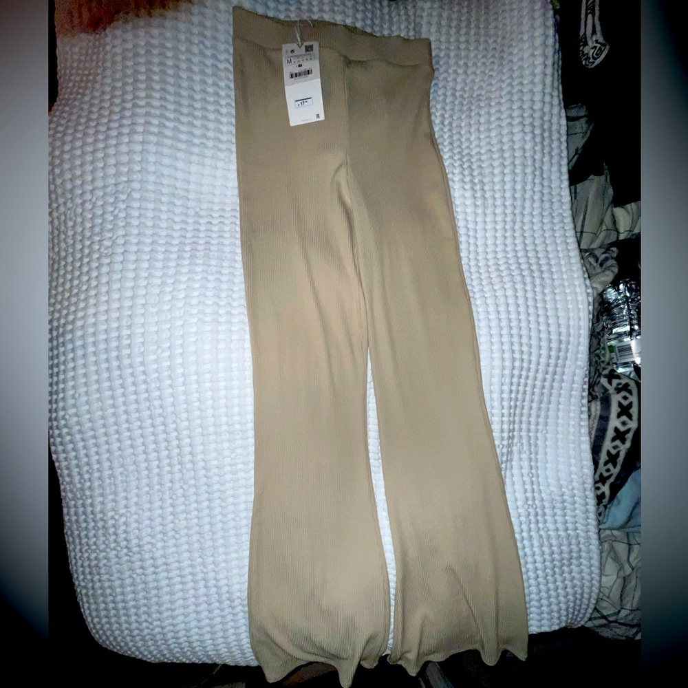 Zara boot cut light beige/tan pants